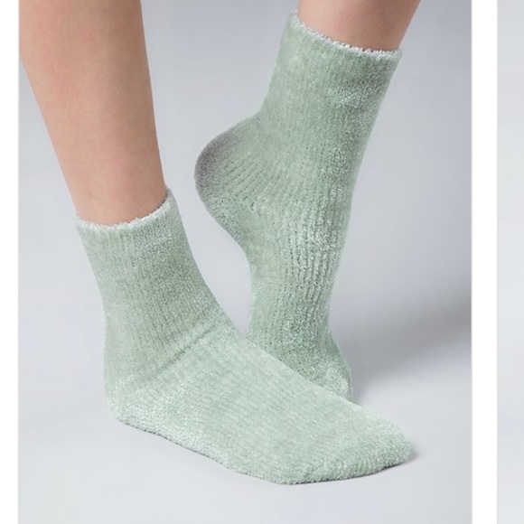 Coral Pink Chenille Socks - Picture 3 of 6